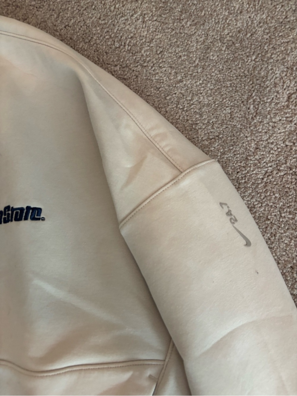 Nike Cream Women's Quarter-Zip Pullover - Picture 2 of 5